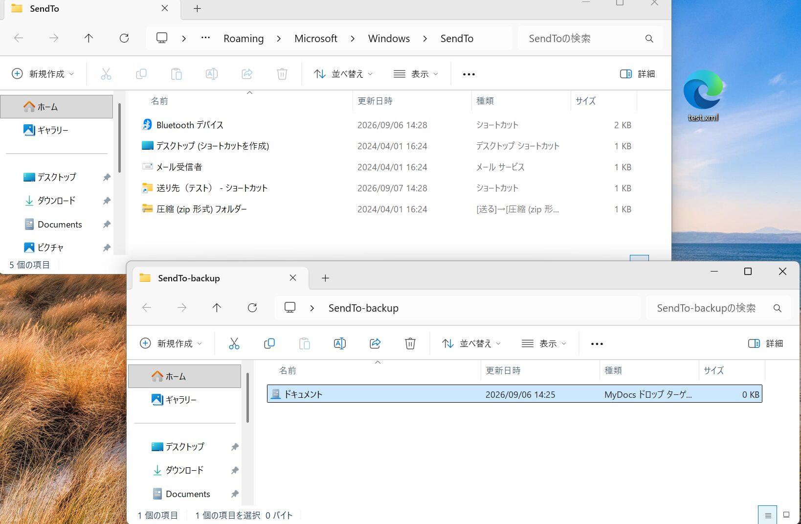 SendTo-backupへ移したドキュメント項目